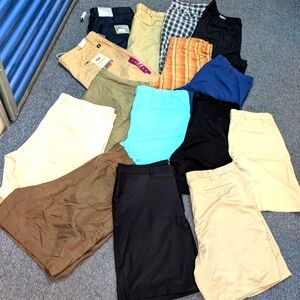 Lot of 15 Men's Shorts Sizes 42-44 Izod Tommy Bahama Polo Docker's